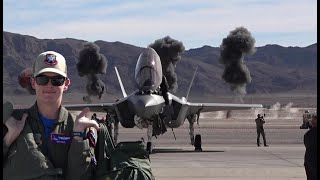 FEMALE PILOT "BEO" WOLFE USAF F-35 Demo Team Aviation Nation 2022 Nellis Air Show