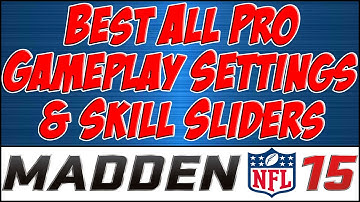 Madden 15 All Pro Simulation Sliders and Settings for Realistic Gameplay
