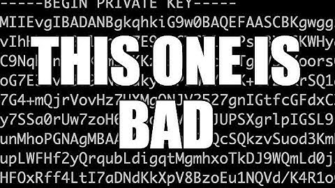 Not All Private Keys Are Bad.