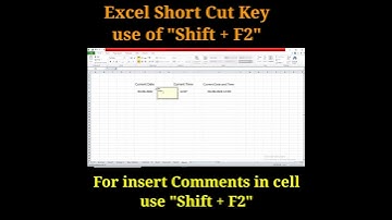 ms excel short cut key | use of Shift + F2 | excel tips and trics | excel skills