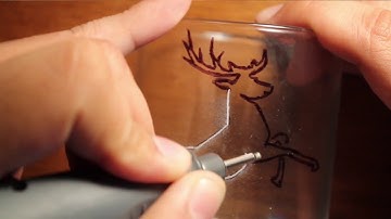 Glass Engraving for the Beginner Tutorial -  Deer on Candle Holder