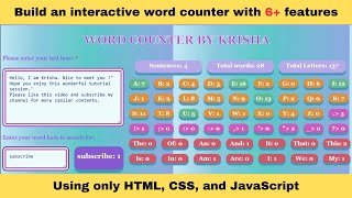 💡How to build an Interactive Word Counter using HTML, CSS, and JavaScript - Quick Preview!