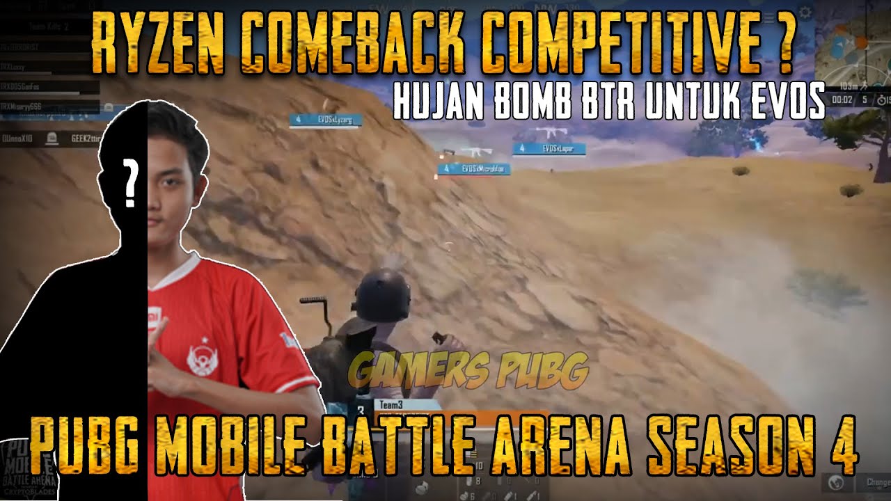 BTR TERRORIST Adalah Ryzen? Perang Grenade BTR vs EVOS | Pubg MObile Battle Arena Season 4