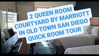 2 Queen Room at the Courtyard by Marriott in  Old Town San Diego #sandiego #oldtown #hotel #marriott