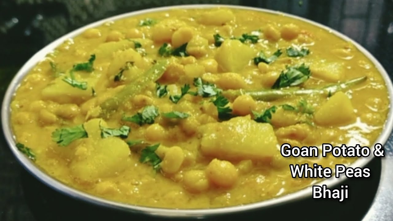 Goan Potato & white Peas Bhaji | Goan Authentic Chonya Bhaji / Curry Recipe |  #fernscooking