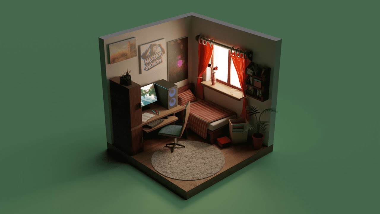 Little room in Blender YouTube