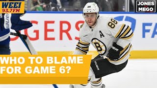 Which Bruins players deserve the most blame for Game 6 loss? | Jones & Mego