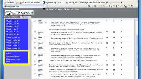 Blackboard Basic Course Layout