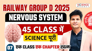 Class-7  Nervous SYSTEM | Railway Group D 2025 | 45 Classes में पूरी Science |एक Class एक Chapter