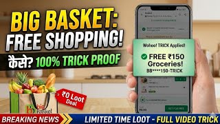 🚨 BigBasket ₹150 FREE Shopping Offer 😳 Big Basket Se Free Me Shopping Kaise Kare _ Big Basket App 🛒💸 screenshot 3