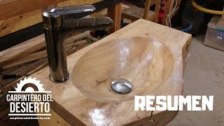 Como hacer un lavamanos de tronco?