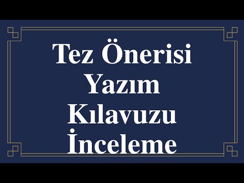 Video: İnceleme önerisi Nasıl Yazılır