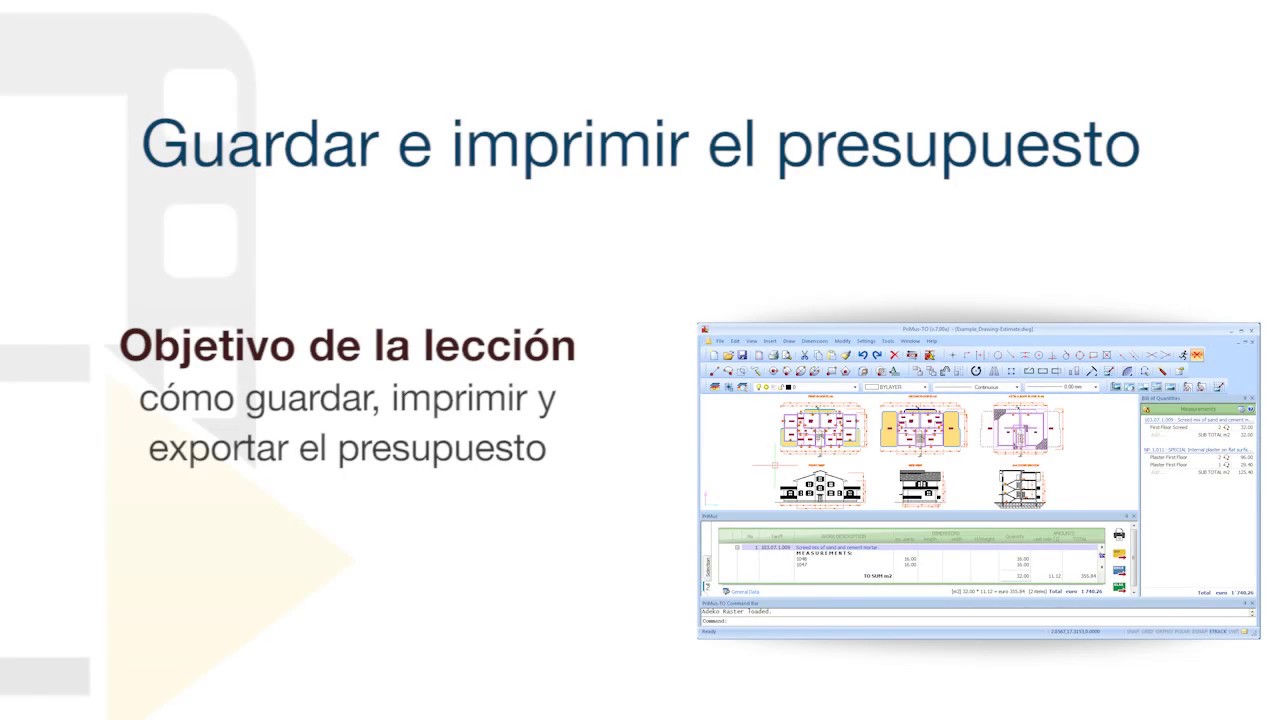 Tutorial de PriMus TAKEOFF - Guardar e imprimir el presupuesto - ACCA ...