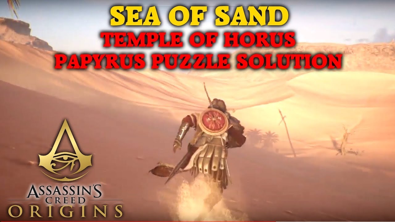 In S Creed Origins Sea Of Sand Papyrus Puzzle Solution In S Creed Origins Sea Of Sand Papyrus Puzzle Solution Temple Horus