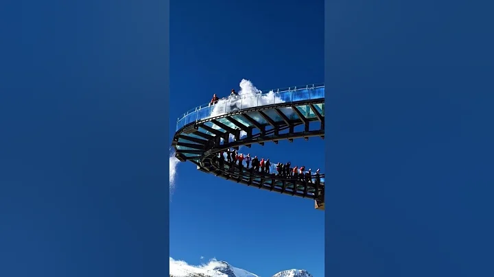 Beautiful Glass Bridge SHATTERS Mid-Air! 😱 Tourists Scream in Panic! #shorts #viral #trending