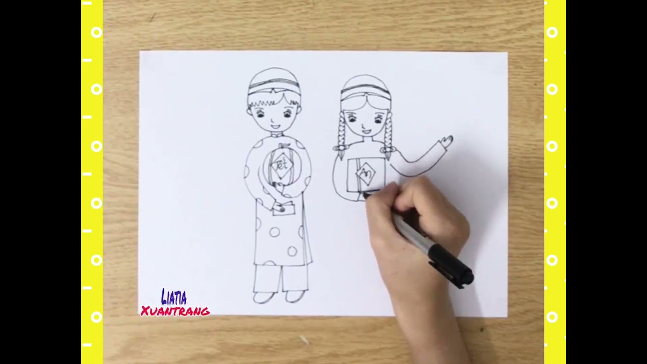 Vẽ tranh ngày tết đơn giản nhất | How to draw happy new year easy | Vẽ tranh mùa xuân đơn giản | Khái quát các thông tin liên quan tranh ngay tet mới cập nhật