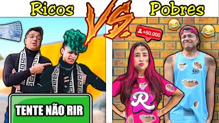 RICOS VS POBRES TENTE NÃO RIR COM YOUTUBERS FAMOSOS #71