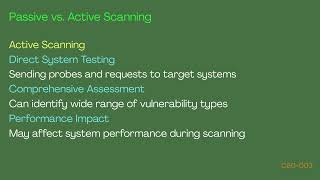 CySA+ V3 (CS0-003) Domain 2.1: Implement Vulnerability Scanning Methods and Concepts
