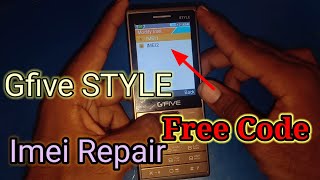 Gfive STYLE  Registration Field Imei Repair Code  all Gfive mobile imei repair code