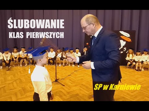 PIERWSZE KLASY ŚLUBOWAŁY NA SZTANDAR - SZKOŁA PODSTAWOWA W KARNIEWIE