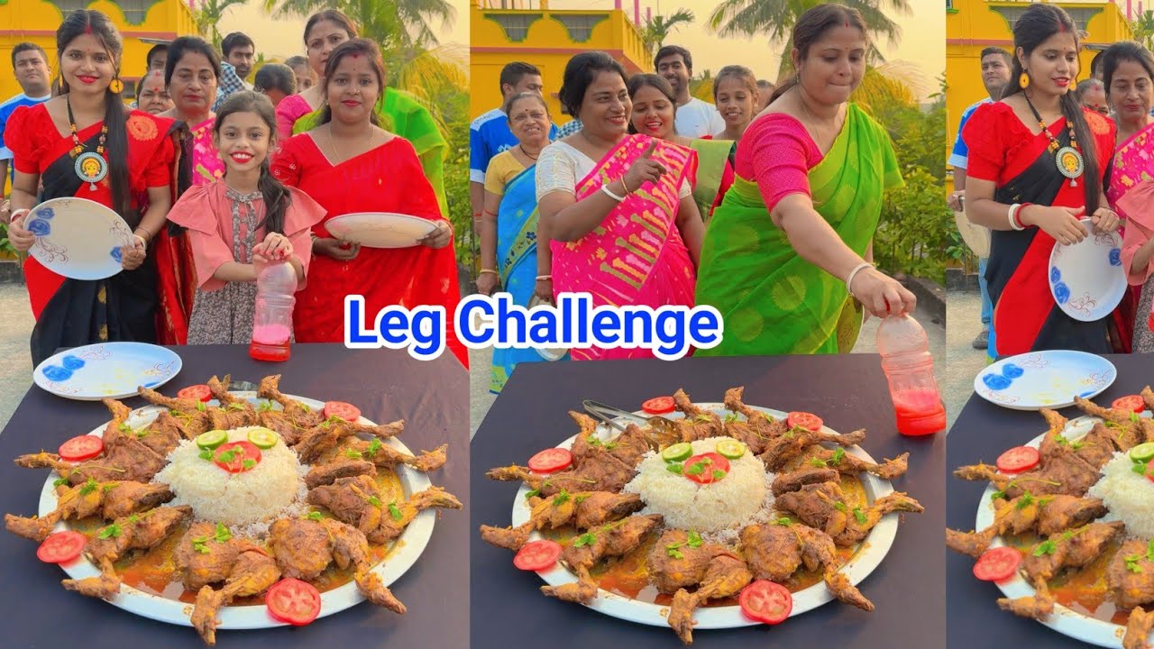 If You Can Flip The Bottle Eat Chicken Legs and Basmati Rice  Funny Challenge Video