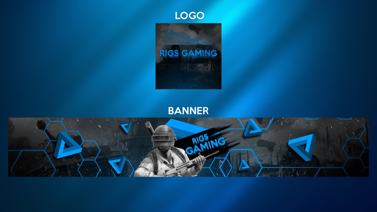 New PUBG Blue 2020 YouTube Banner Template | Rigs Gaming - YouTube