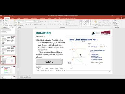 Reservoir Simulation with ECLIPSE - Solution Section