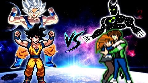 Son Goku DBS V7 OP (all form) VS Ben 10 S3 V4 OP (all form) in Jump Force Mugen