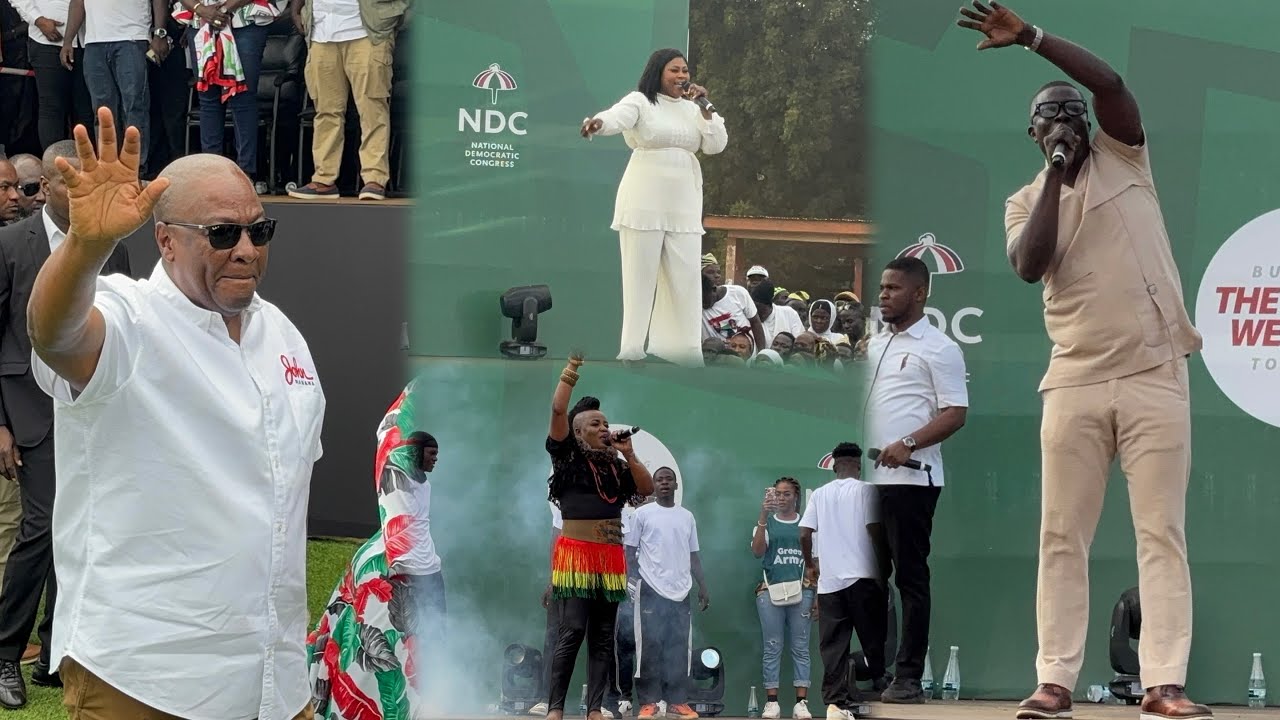 Joyce Blessing, Jack Alolome, Fancy Gadem, Sherifa Gunu performance at NDC Campaign launch, Tamale