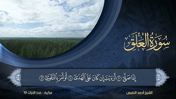 96 | سورة العلق | الشيخ أحمد النفيس