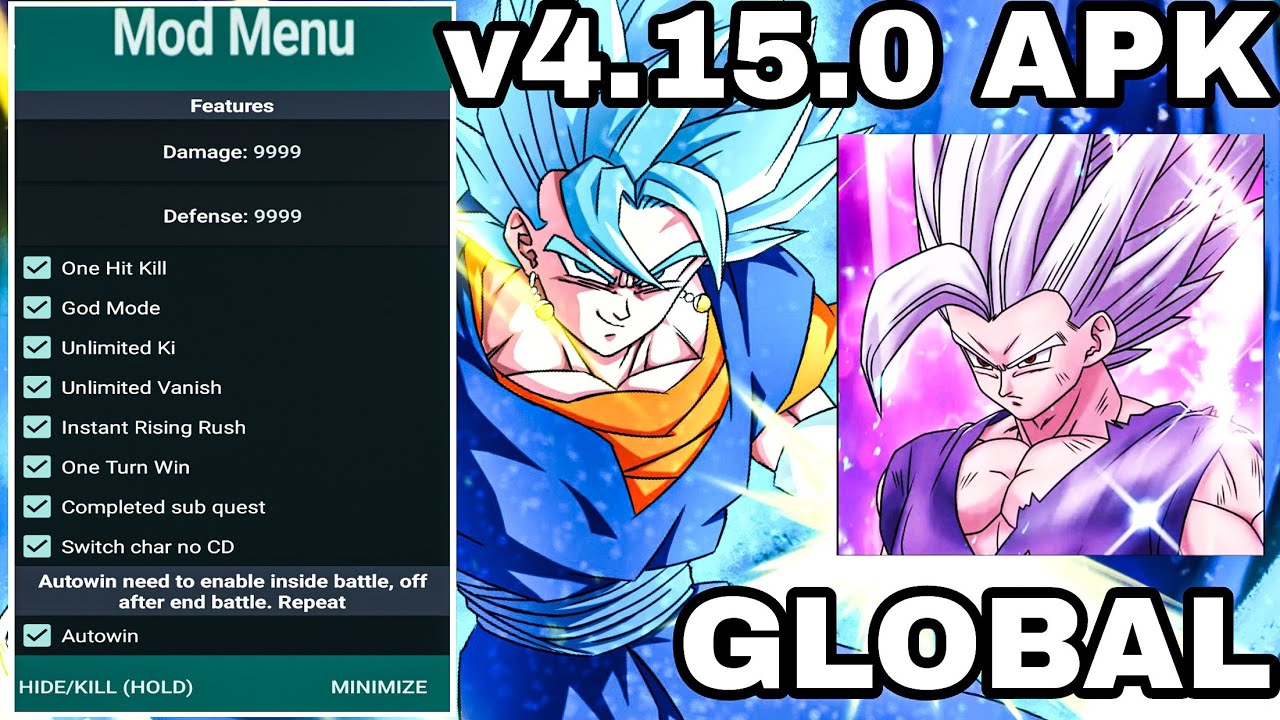 (Dragon Ball Legends) MOD MENU v4.15.0 APK Dragon Ball Legends