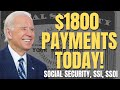 YES! $1800 Checks For Social Security Beneficiaries Today | Social Security, SSI, SSDI Payments