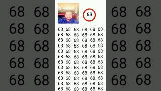 challenge yourself to spot 63 in 7 seconds 👌 #quiz #education #puzzle #shortsviral