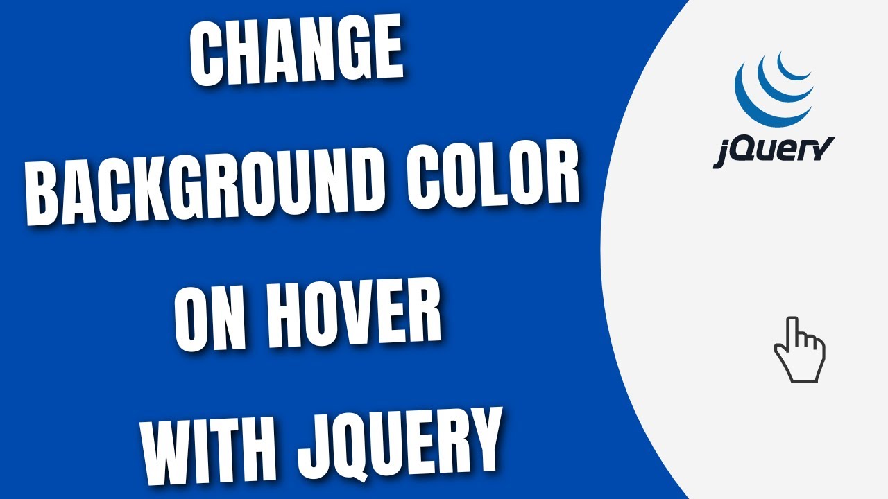 jQuery change background color on hover [] - YouTube