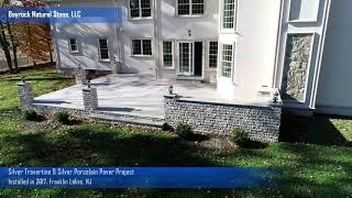 Silver Travertine & Porcelain Project in Franklin Lakes