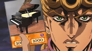 If you're an enemy stand user and you hear the piano kicking in...
better run!!, giorno too op, source: yu-gi-oh & jojo's bizarre
adventure part 5