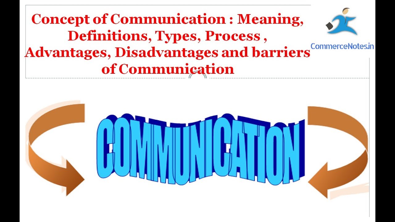 Communication  Meaning, Definitions, Types, Process , Advantages and barriers