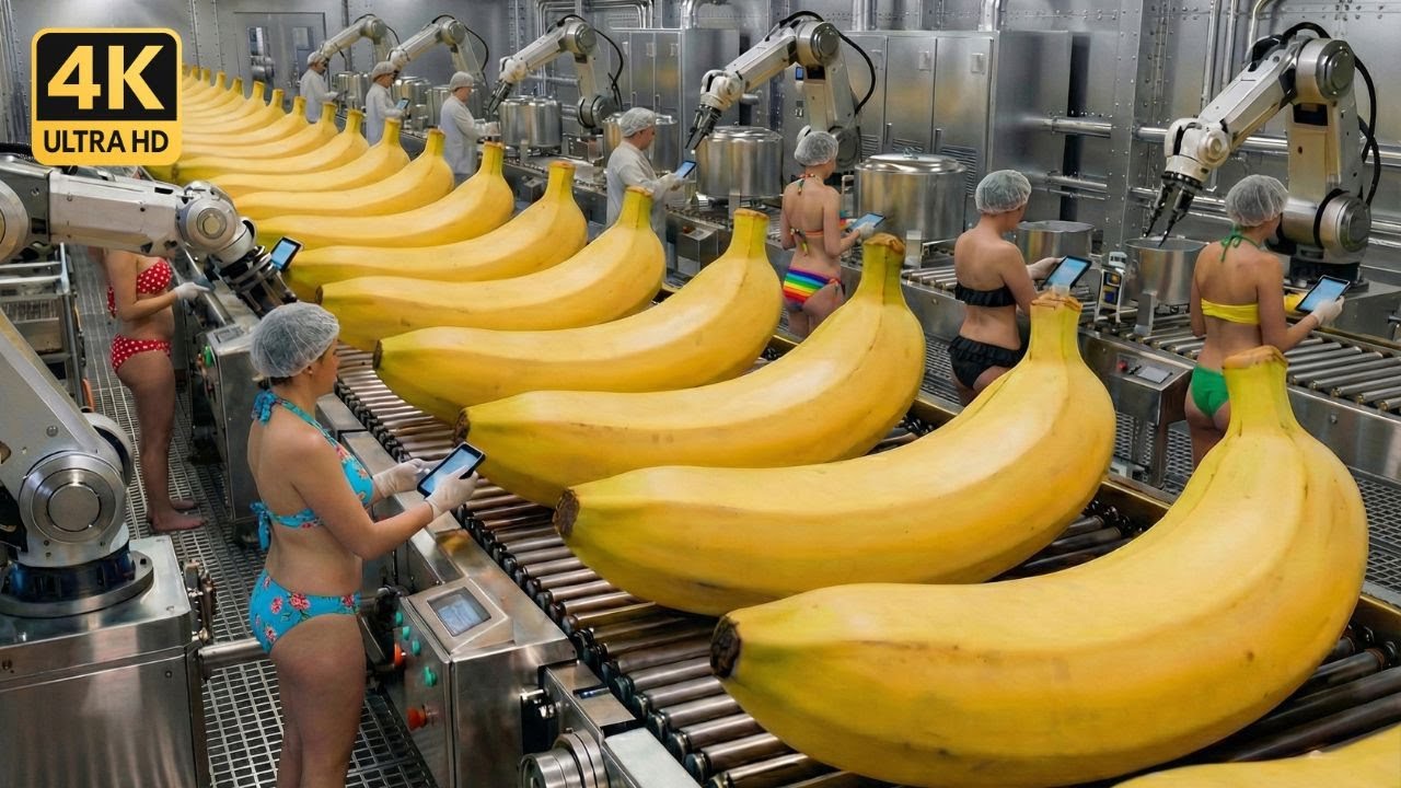 Inside a banana bread factory: From Fresh Fruit to Perfect Loaves (Full Process)