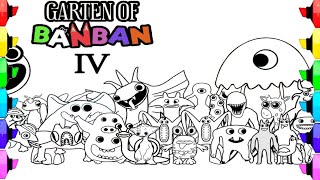 Garten of Banban 4 Coloring Pages Third Trailer - ALL BOSSES + ENDING 