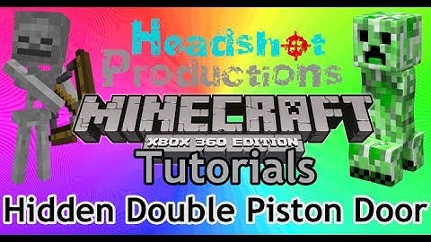 Minecraft Tutorials: Xbox 360 Edition Hidden Double Piston Door Tutorial HD