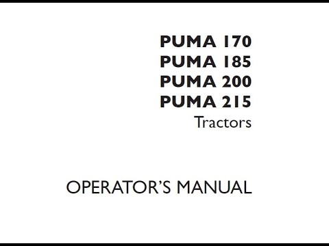 Case Puma 170 185 200 215  Operator's Manual