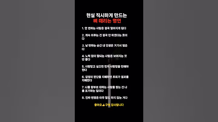 현실 직시하게 만드는 뼈 때리는 명언 #명언 #현실 #동기부여 #공감 #인생조언