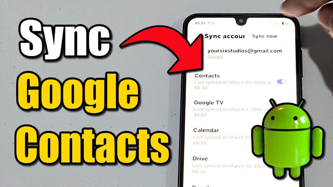 How To Sync Contacts On Android With Google Account (Best Method) - YouTube