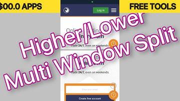 HIGHLER/LOWER STRATEGY MULTI WINDOW SPLTI/SCREEN BINARY.COM