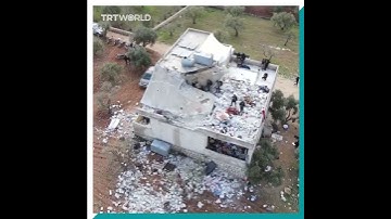 Drone footage shows aftermath of US operation in Idlib