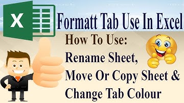 MS Excel- How to use Format Tab // Rename Sheet,Move or Copy Sheet & Tab Colour in MS Excel (Hindi)