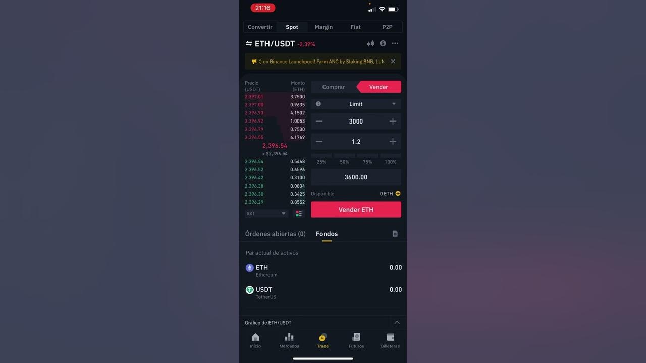 ¿Cómo colocar un stop loss en Binance? (Orden Stop Limit) YouTube