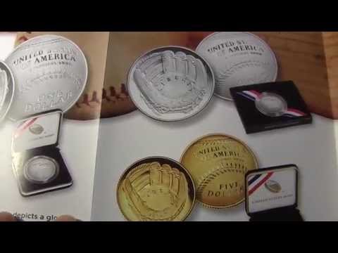 US Mint Curved Baseball Hall Of Fame Coin