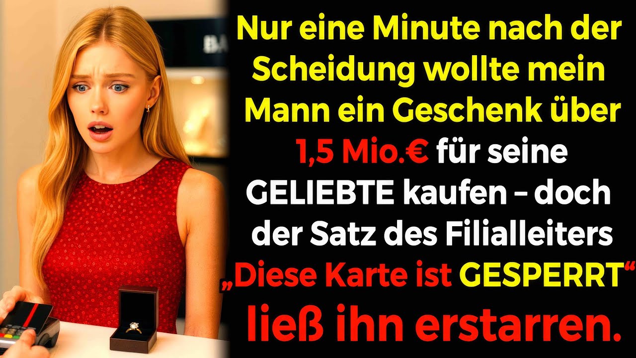 Nach der Scheidung: Mann will 1,5M€ für Geliebte, doch ein Satz des Kassierers lässt ihn erblassen