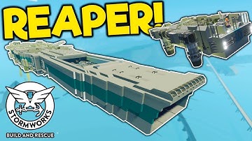 Flying Aircraft Carrier with Escape Boat & VTOL! - Stormworks Gameplay